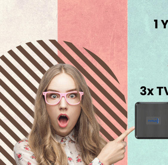 1 YEAR IPTV PLAN and 3 TVHUB IPTV BOX